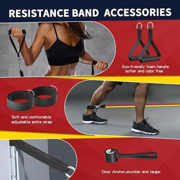 WHATAFIT Resistance Bands, Exercise Bands，Resistance